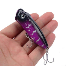 Load image into Gallery viewer, 1pcs Fishing Lures 6.5cm/12g Topwater Popper Bait 5 Color Hard Bait Artificial Wobblers Plastic Fishing Tackle With 6# Hooks