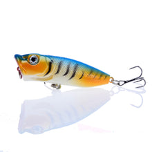 Load image into Gallery viewer, 1pcs Fishing Lures 6.5cm/12g Topwater Popper Bait 5 Color Hard Bait Artificial Wobblers Plastic Fishing Tackle With 6# Hooks