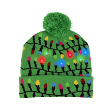 Load image into Gallery viewer, LED Christmas Hat Sweater Knitted Beanie Christmas Light Up Knitted Hat Christmas Gift for Kids Xmas Decorations