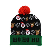 Load image into Gallery viewer, LED Christmas Hat Sweater Knitted Beanie Christmas Light Up Knitted Hat Christmas Gift for Kids Xmas Decorations
