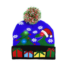 Load image into Gallery viewer, LED Christmas Hat Sweater Knitted Beanie Christmas Light Up Knitted Hat Christmas Gift for Kids Xmas Decorations