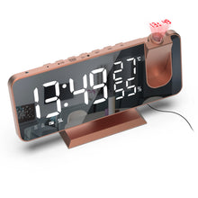 Load image into Gallery viewer, LED Digital Alarm Clock Watch Table Electronic Desktop Clocks USB Wake Up FM Radio Time Projector Snooze Function 2 Alarm