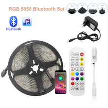 Load image into Gallery viewer, LED Strip Light RGB 5050 2835 Flexible Ribbon WiFi Bluetooth 12V led strip 20M 5M 10M 15M Waterproof Tape Diode+Control+Adapter
