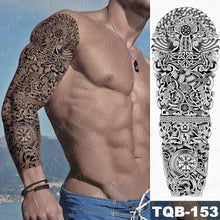 Load image into Gallery viewer, Large Arm Sleeve Tattoo Lion Crown King Rose Waterproof Temporary Tatoo Sticker Wild Wolf Tiger Men Full Skull Totem Tatto