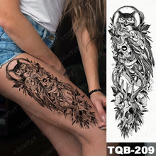 Load image into Gallery viewer, Large Arm Sleeve Tattoo Lion Crown King Rose Waterproof Temporary Tatoo Sticker Wild Wolf Tiger Men Full Skull Totem Tatto