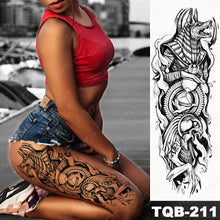 Load image into Gallery viewer, Large Arm Sleeve Tattoo Lion Crown King Rose Waterproof Temporary Tatoo Sticker Wild Wolf Tiger Men Full Skull Totem Tatto