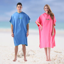 Load image into Gallery viewer, Men Women Diving Suit Change Robes Poncho Quick-dry Hooded Towel Sweat-absorbent Swim Robe Summer Beach Pool Swimming #N