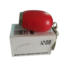 Load image into Gallery viewer, Mini Digital Projection Clock Portable LED Wall Ceiling Time Projection Watch Magic Night Light Electronic Clock key chain decor