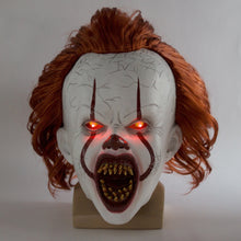 Load image into Gallery viewer, New LED Horror Pennywise Joker Scary Mask Cosplay Stephen King Chapter Two Clown Latex Masks Helmet Halloween Party Props