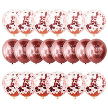 Load image into Gallery viewer, Rose Gold Party Disposable Tableware Plate Number Balloon Girl Birthday Party Wedding Decor Adult Celebration Baby Shower Decor