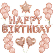 Load image into Gallery viewer, Rose Gold Party Disposable Tableware Plate Number Balloon Girl Birthday Party Wedding Decor Adult Celebration Baby Shower Decor