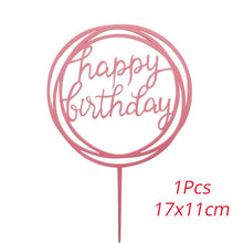 Load image into Gallery viewer, Rose Gold Party Disposable Tableware Plate Number Balloon Girl Birthday Party Wedding Decor Adult Celebration Baby Shower Decor