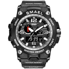 Load image into Gallery viewer, Watches For Men 50M Waterproof Clock Alarm reloj hombre 1545D Dual Display Wristwatch Quartz Military Watch Sport Mens