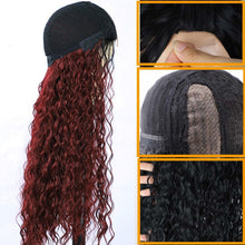 Load image into Gallery viewer, Long Curly Wig Synthetic Wigs Red Cosplay Heat Resistant Middle Part Wig for Women