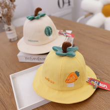 Load image into Gallery viewer, 0-3 years Summer Cute Fruit Embroidery Baby Girl Bucket Hats Kids Boy Sunscreen Panama Caps Toddler Infant
