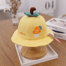 Load image into Gallery viewer, 0-3 years Summer Cute Fruit Embroidery Baby Girl Bucket Hats Kids Boy Sunscreen Panama Caps Toddler Infant