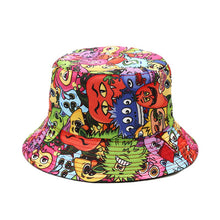 Load image into Gallery viewer, Summer Printed Reversible Bucket Hat Men Outdoor Hip-Hop Fisherman Cap Fashion Street Beach Bob Women Double Side Panama Hat Hot