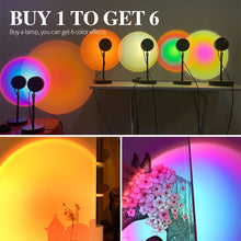 Load image into Gallery viewer, Sunset Lamp Projector Led Night Light aesthetic room decor fancy lighting Wall Decoration Sunset Projection Lamp sun catcher