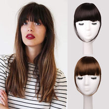 Load image into Gallery viewer, Synthetic Fake Bang Hair Piece Clip In Bangs Front Blunts Fringe Wig Extension Black Brown Blonde For Women Hair
