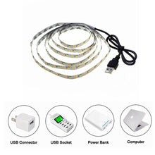 Load image into Gallery viewer, USB LED Strip Lamp 2835SMD DC5V Flexible LED Light Tape Ribbon 1M 2M 3M 4M 5M HDTV TV Desktop Screen Backlight Bias Lighting