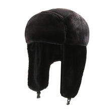 Load image into Gallery viewer, Winter Cycling Ski Hat Warm Earmuffs Thicken Plush Ear-flapped Hat For Men and Women Faux Fur Windproof Cap Russian Bomber Hat