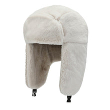 Load image into Gallery viewer, Winter Cycling Ski Hat Warm Earmuffs Thicken Plush Ear-flapped Hat For Men and Women Faux Fur Windproof Cap Russian Bomber Hat