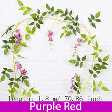 Load image into Gallery viewer, Wisteria Artificial Flowers Vine Garland Wedding Arch Decor Backdrop Fake Plants Foliage Rattan Trailing Faux Flowers Ivy Wall