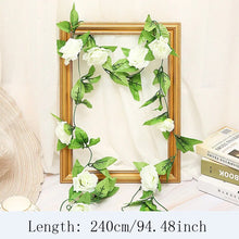Load image into Gallery viewer, Wisteria Artificial Flowers Vine Garland Wedding Arch Decor Backdrop Fake Plants Foliage Rattan Trailing Faux Flowers Ivy Wall
