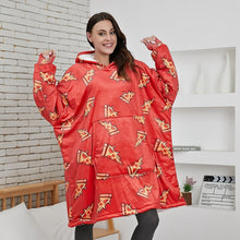 Load image into Gallery viewer, Women Blanket Sweatshirt Robe Winter Hoodies Outdoor Hooded Coats Warm Comfort Bathrobe Christmas Fleece Blanket Sudadera Mujer