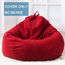 Load image into Gallery viewer, Bean Bag Chair Sofa Cover Chairs Couch Slipcover Removable Washable Lazy Sofa Beanbag for Indoor No Filler Bean Bag Cover for Adults and Kids