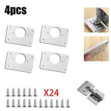 Load image into Gallery viewer, 1/2/4/10Pcs Hinge Repair Plate Cabinet Furniture Drawer Table Repair Mount Tool Hardware Stainless Steel Hinge Fixing Plate
