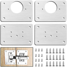 Load image into Gallery viewer, 1/2/4/10Pcs Hinge Repair Plate Cabinet Furniture Drawer Table Repair Mount Tool Hardware Stainless Steel Hinge Fixing Plate
