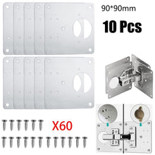 Load image into Gallery viewer, 1/2/4/10Pcs Hinge Repair Plate Cabinet Furniture Drawer Table Scharnier Stainless Steel Household Hardware Hinge Fixing Plate
