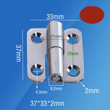 Load image into Gallery viewer, 1.5/2/2.5 Inch Stainless Steel Flag Shape Detachable Hinge for Aluminum Doors Bathroom Door Bathroom Removable Hinge
