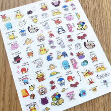 Load image into Gallery viewer, 1 PC Cute Bear Animals Design Self Adhesive Back Glue Decal Stamping DIY Decoration Tools Nail Stickers TSC 186
