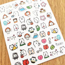 Load image into Gallery viewer, 1 PC Cute Bear Animals Design Self Adhesive Back Glue Decal Stamping DIY Decoration Tools Nail Stickers TSC 186
