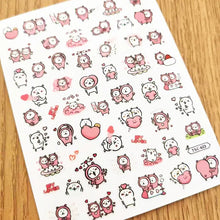 Load image into Gallery viewer, 1 PC Cute Bear Animals Design Self Adhesive Back Glue Decal Stamping DIY Decoration Tools Nail Stickers TSC 186
