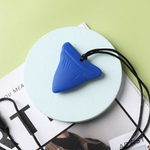 Load image into Gallery viewer, 1 Pack Sensory Chew Necklace Brick Chewy Kids Silicone Triangle Fangs Toys, Silicone Teeth for Children with Autism
