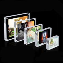 Load image into Gallery viewer, 1 Pc Transparent Photo Frame Acrylic Magnetic Display Frame Poster Display Stand 3/5mm For Room Desk Home Decoration
