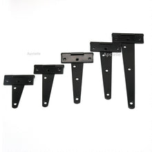 Load image into Gallery viewer, 1 Pcs Black Paint T Shape Triangle Hinge Cabinet Shed Wooden Door Gate Hinges Hardware
