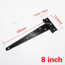 Load image into Gallery viewer, 1 Pcs Black Paint T Shape Triangle Hinge Cabinet Shed Wooden Door Gate Hinges Hardware
