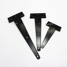 Load image into Gallery viewer, 1 Pcs Black Paint T Shape Triangle Hinge Cabinet Shed Wooden Door Gate Hinges Hardware
