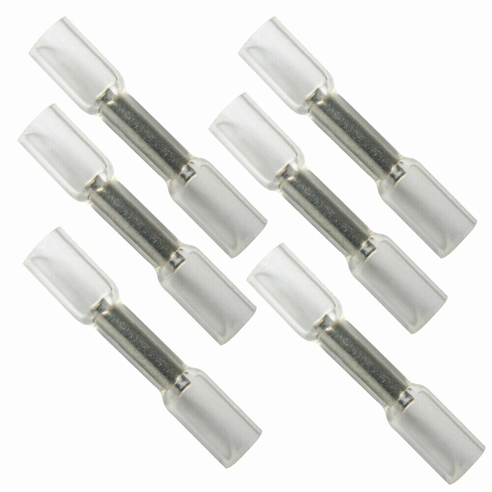 10/20/25/50/200PCS White Cable Soldered Sleeve Terminators Heat Shrink Butt Connectors Electrical Wire Crimp Terminals