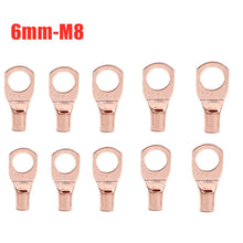 Load image into Gallery viewer, 10/25/50/100pcs Copper Lug Ring Wire Connector Bare Cable Electric Crimp Terminal SC6-6 SC6-8 SC10-6 SC10-8 SC16-6 SC16-8 SC25-6
