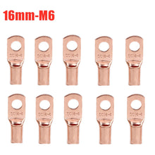 Load image into Gallery viewer, 10/25/50/100pcs Copper Lug Ring Wire Connector Bare Cable Electric Crimp Terminal SC6-6 SC6-8 SC10-6 SC10-8 SC16-6 SC16-8 SC25-6
