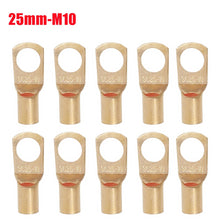 Load image into Gallery viewer, 10/25/50/100pcs Copper Lug Ring Wire Connector Bare Cable Electric Crimp Terminal SC6-6 SC6-8 SC10-6 SC10-8 SC16-6 SC16-8 SC25-6
