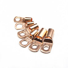 Load image into Gallery viewer, 10/25/50/100pcs Copper Lug Ring Wire Connector Bare Cable Electric Crimp Terminal SC6-6 SC6-8 SC10-6 SC10-8 SC16-6 SC16-8 SC25-6
