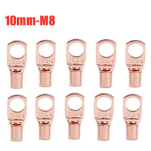 Load image into Gallery viewer, 10/25/50/100pcs Copper Lug Ring Wire Connector Bare Cable Electric Crimp Terminal SC6-6 SC6-8 SC10-6 SC10-8 SC16-6 SC16-8 SC25-6
