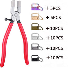 Load image into Gallery viewer, 10/60 PCS Lanyard Keychain Hardware Set Swivel Snap Hooks Colorful Key Fob, Keychain Fob Hardware for Wristlets Keychain Making
