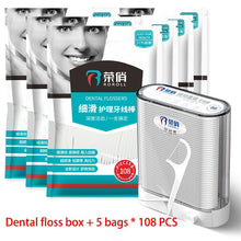 Load image into Gallery viewer, 10/88/108PCS Dental Flosser Picks Teeth Stick Tooth Clean Oral cleaning Care Disposable floss thread Toothpicks Portable Box 0ral irrigator
